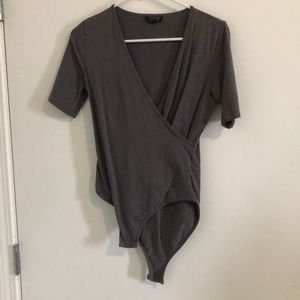Grey body suit